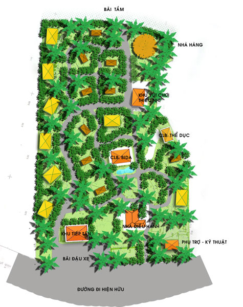 Jungle beach resort master plan